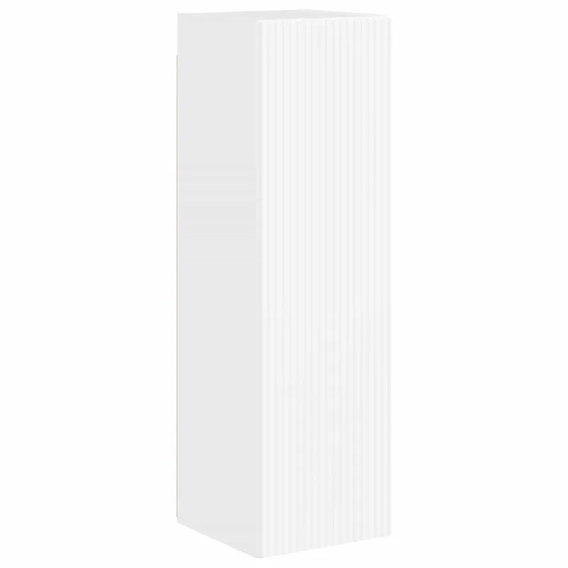 TV spintelių komplektas 4 pcs Aukštai blizganti balta