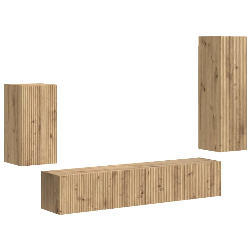 TV spintelių komplektas 4 pcs Amatininkų ąžuolas