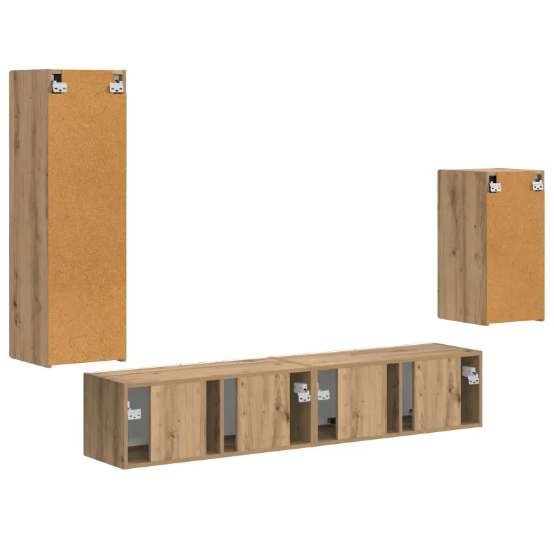TV spintelių komplektas 4 pcs Amatininkų ąžuolas