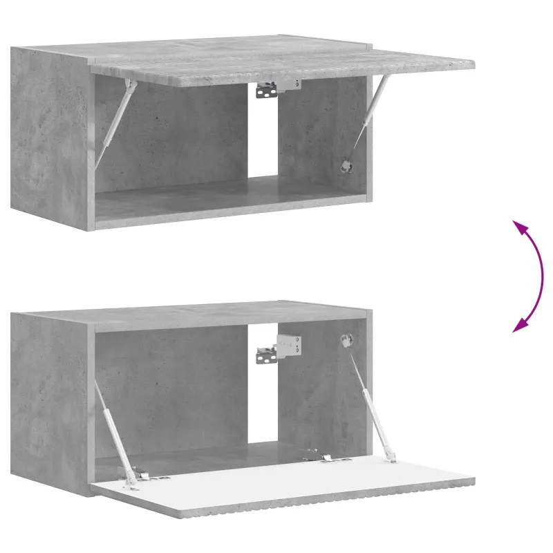 TV spintelių komplektas 4 pcs Betono pilka Apdirbta mediena