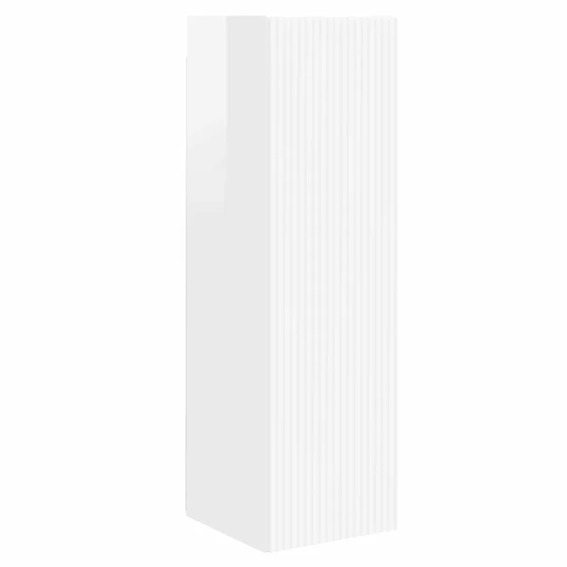 TV spintelių komplektas 4 pcs Aukštai blizganti balta