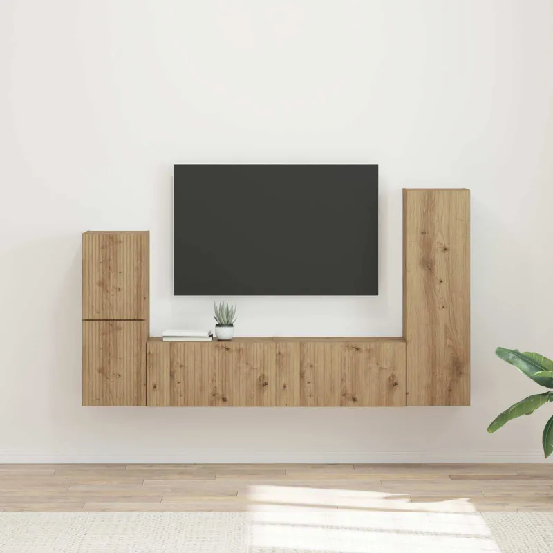 TV spintelių komplektas 4 pcs Amatininkų ąžuolas