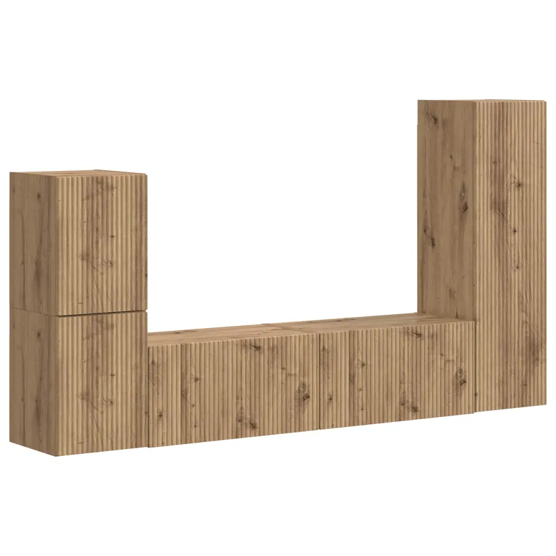 TV spintelių komplektas 4 pcs Amatininkų ąžuolas