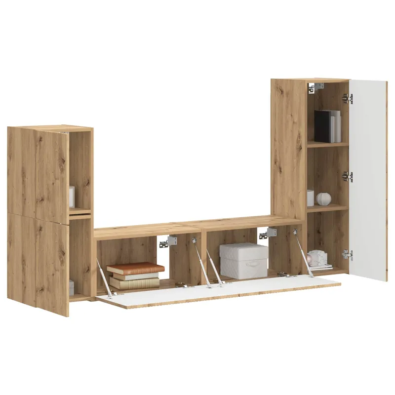 TV spintelių komplektas 4 pcs Amatininkų ąžuolas