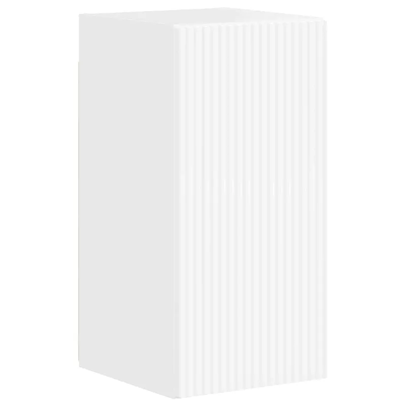 TV spintelių komplektas 4 pcs Aukštai blizganti balta