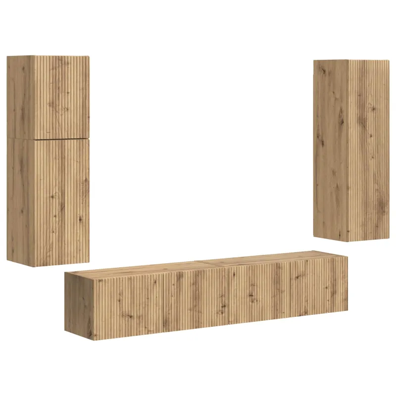 TV spintelių komplektas 4 pcs Amatininkų ąžuolas