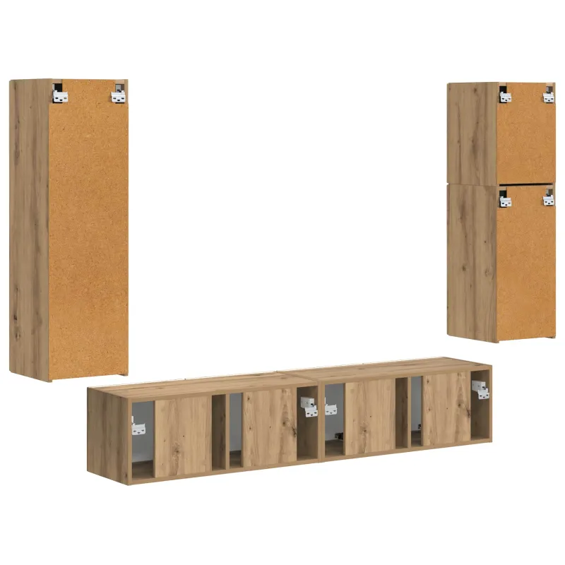 TV spintelių komplektas 4 pcs Amatininkų ąžuolas