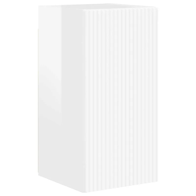 TV spintelių komplektas 5 pcs Aukštai blizganti balta
