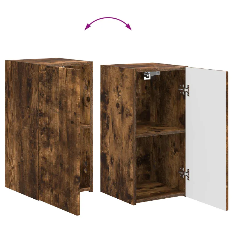 TV spintelių komplektas 5 pcs Rūkyta ąžuolas Apdirbta mediena