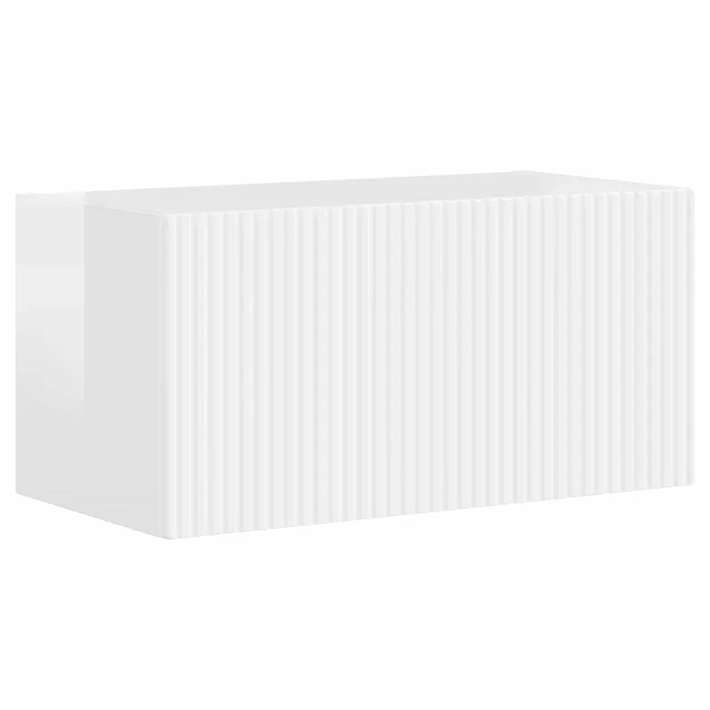 TV spintelių komplektas 4 pcs Aukštai blizganti balta