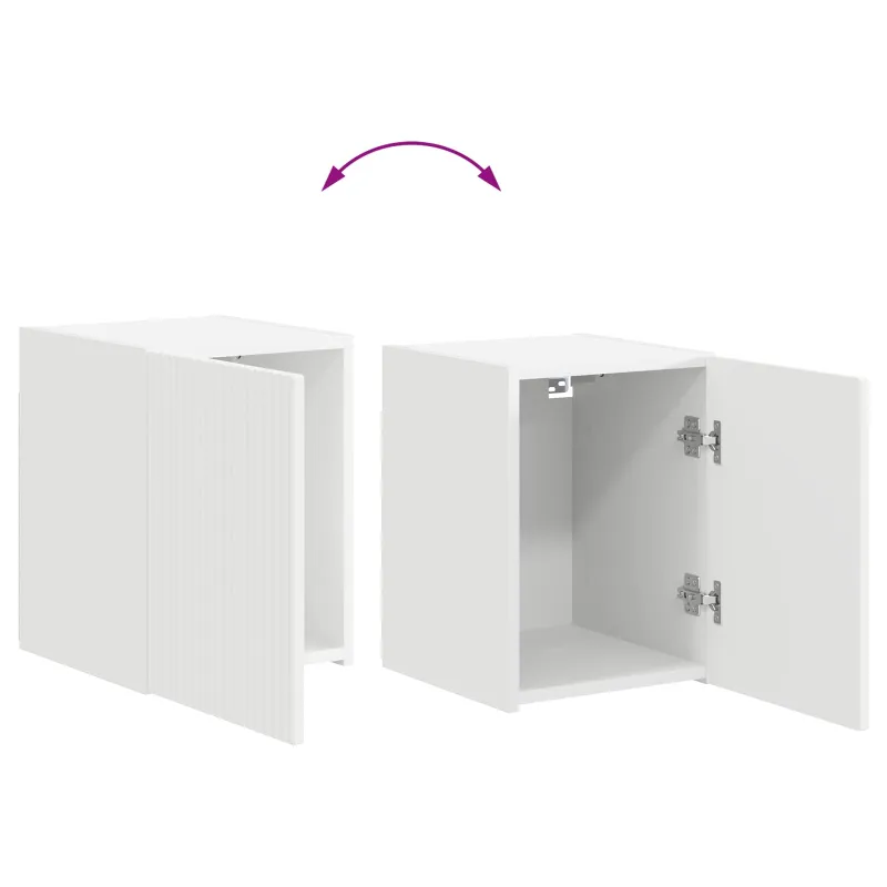 TV spintelių komplektas 5 pcs Balta Apdirbta mediena