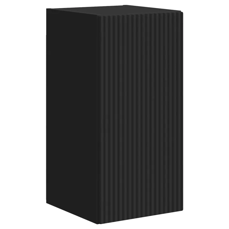 TV spintelių komplektas 5 pcs Juoda Apdirbta mediena