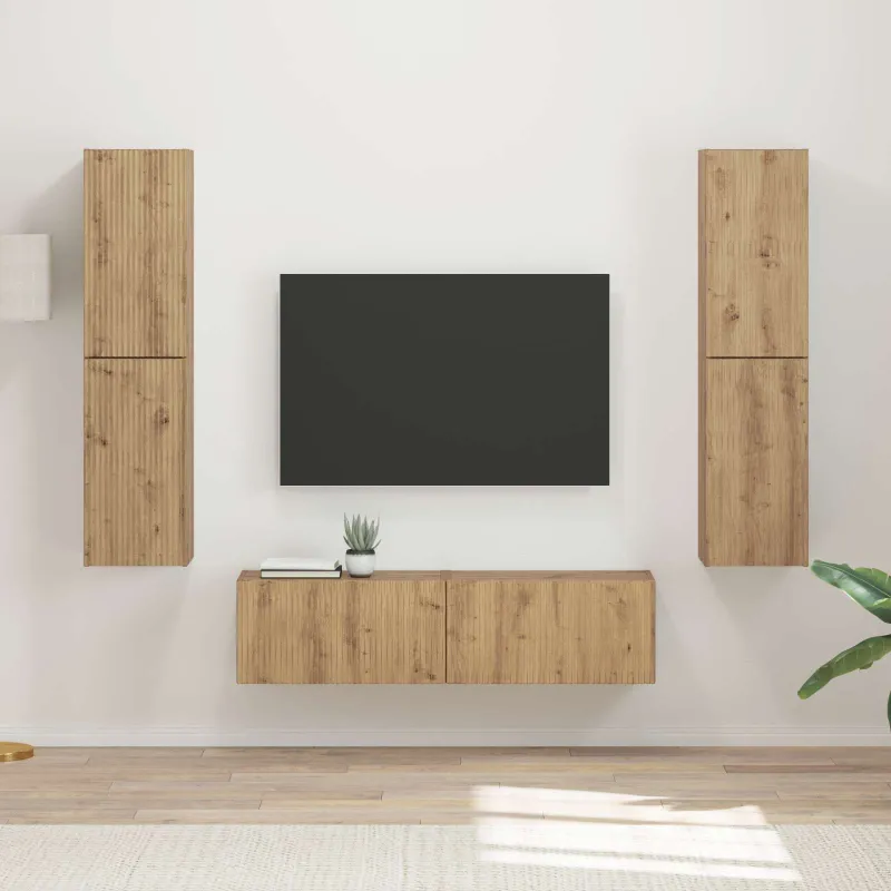 TV spintelių komplektas 6 pcs Amatininkų ąžuolas
