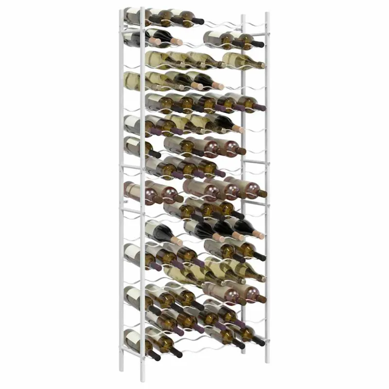 Vyno laikiklis 96 buteliams, baltos spalvos, metalas