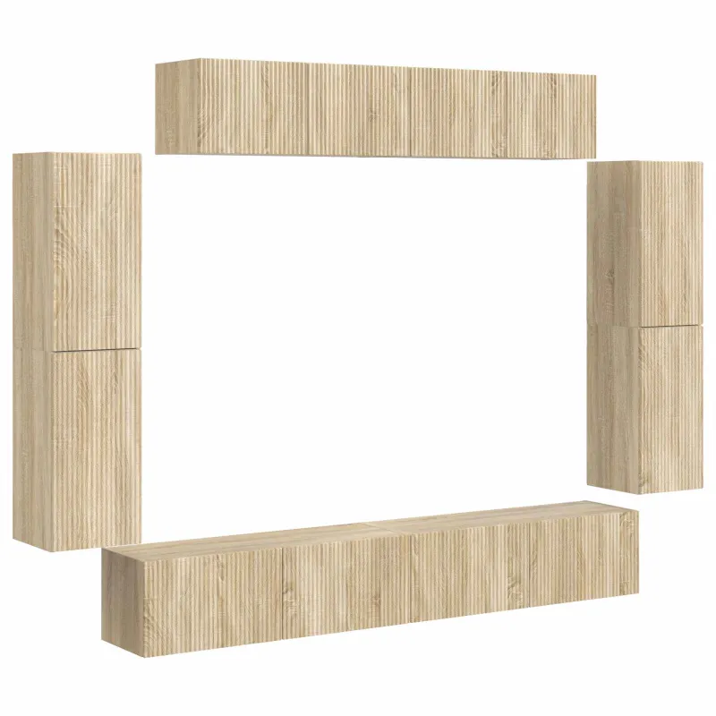 Televizoriaus spintelė 8 pcs Sonoma ąžuolas