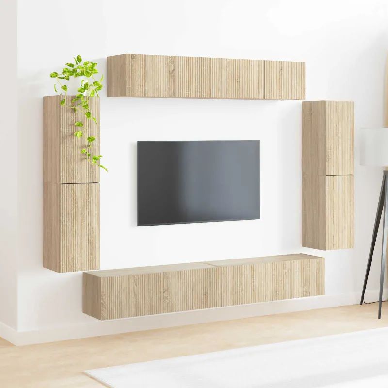 Televizoriaus spintelė 8 pcs Sonoma ąžuolas
