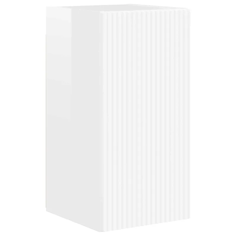 Televizoriaus spintelė 8 pcs Aukštai blizganti balta