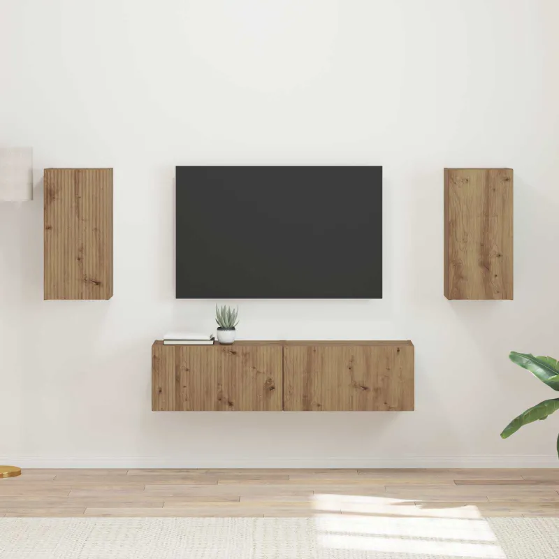 TV spintelių komplektas 4 pcs Amatininkų ąžuolas