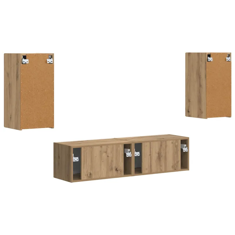 TV spintelių komplektas 4 pcs Amatininkų ąžuolas