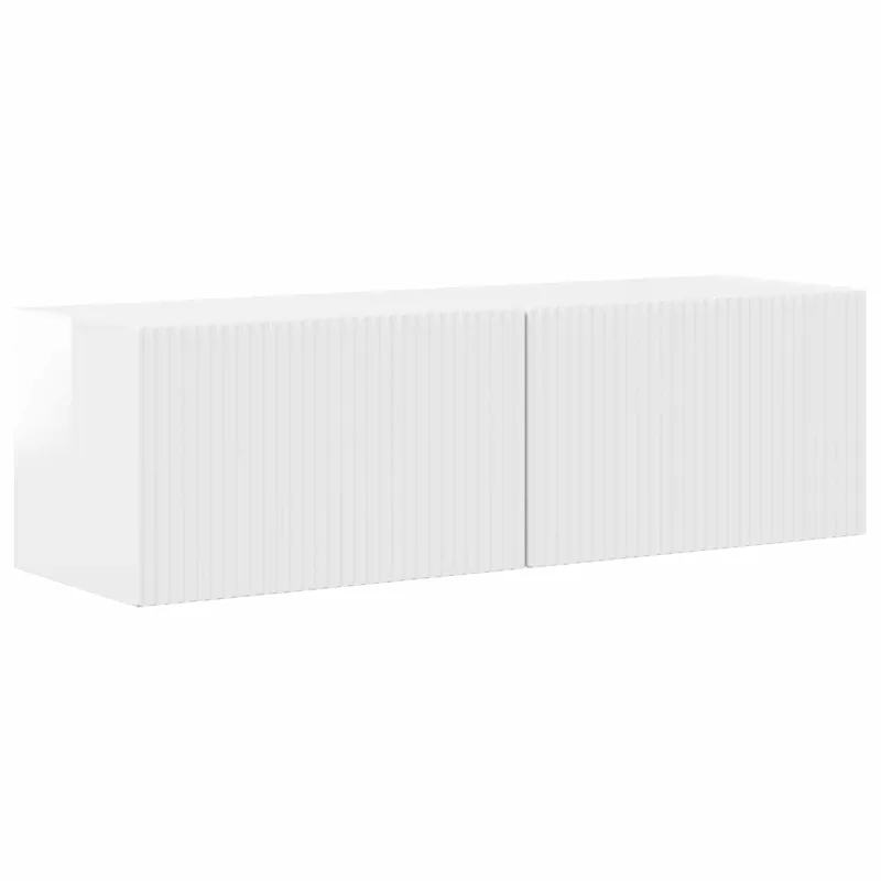 TV spintelių komplektas 4 pcs Aukštai blizganti balta