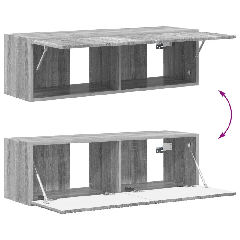 Televizoriaus spintelė 5 pcs Pilkas Sonoma