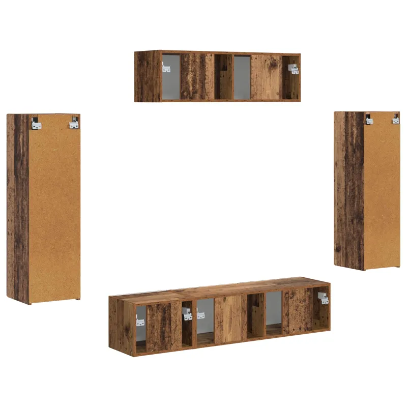 Televizoriaus spintelė 5 pcs Senas medis
