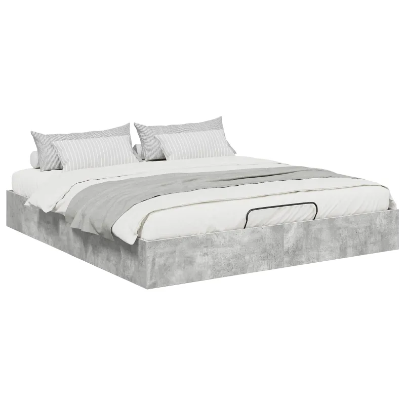 Otomano lovos rėmas Betoninė 203 x 180 x 25 cm Dirbtinė mediena
