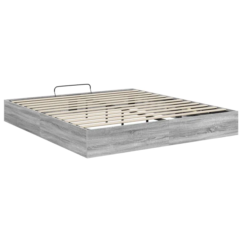 Otomano lovos rėmas su saugykla Pilka Sonoma 203 x 180 x 25 cm