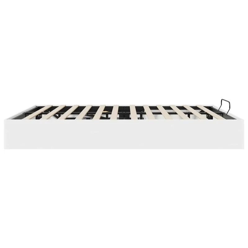 Otomano lovos rėmas Baltas 203 x 160 x 25 cm Dirbtinė mediena