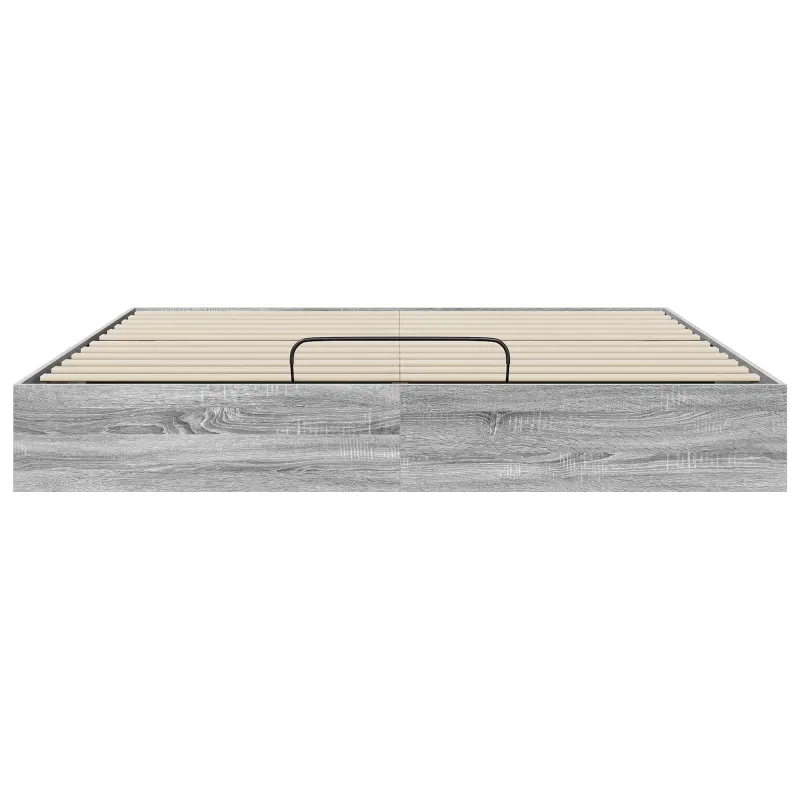 Otomano lovos rėmas su saugykla Pilka Sonoma 203 x 160 x 25 cm
