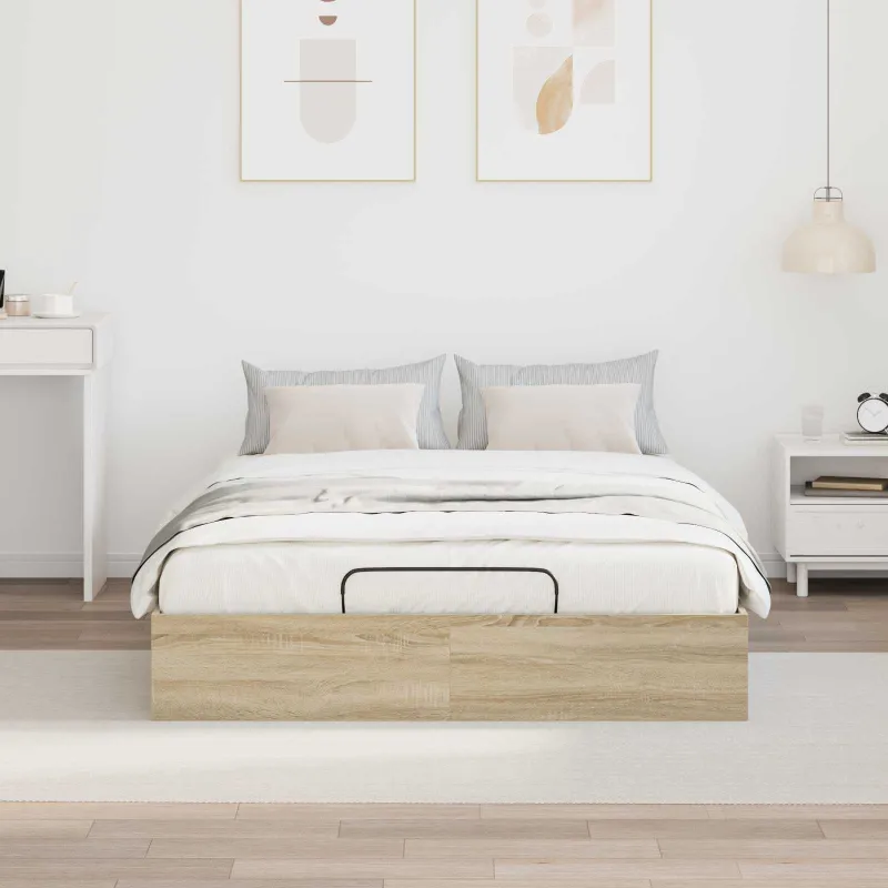 Otomano lovos rėmas Sonoma ąžuolas 203 x 150 x 25 cm