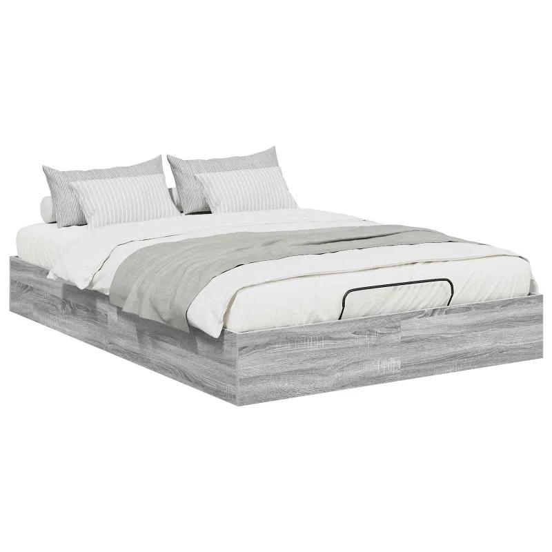 Otomano lovos rėmas su saugykla Pilka Sonoma 203 x 150 x 25 cm