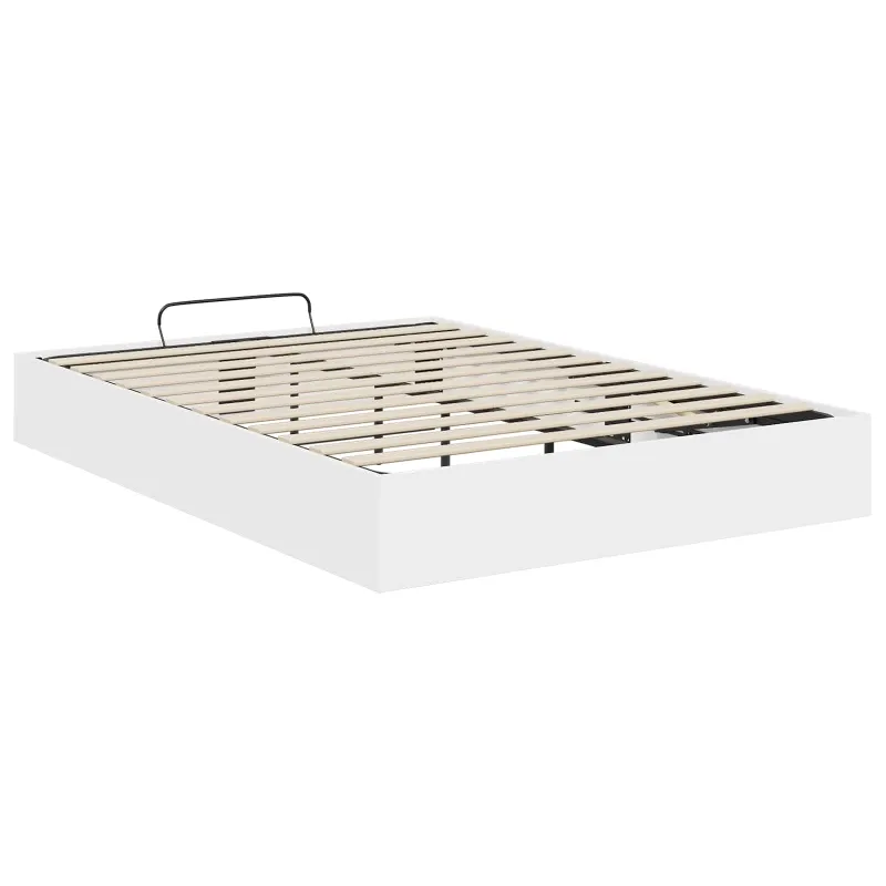 Otomano lovos rėmas Baltas 203 x 120 x 25 cm Dirbtinė mediena