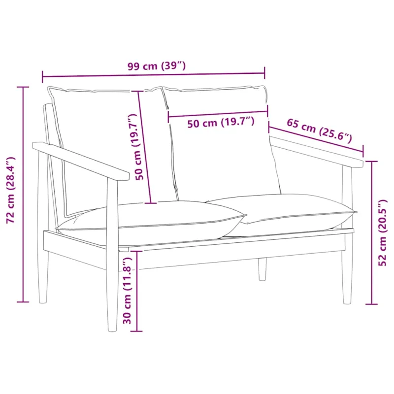 Dvivietė sofa, juodos spalvos, tikra oda ir akacijos masyvas
