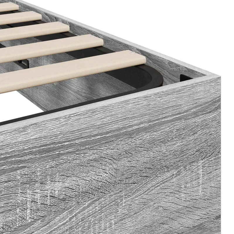 Otomano lovos rėmas su saugykla Pilka Sonoma 203 x 120 x 25 cm