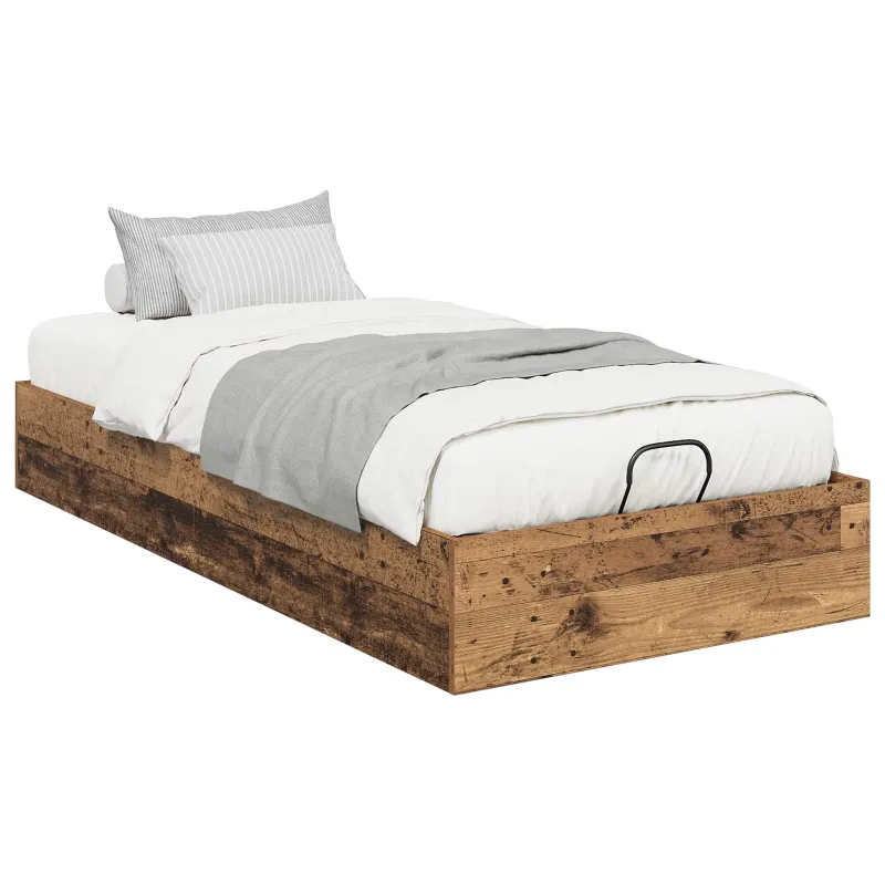 Otomano lovos rėmas su saugykla Senas medis 203 x 100 x 25 cm