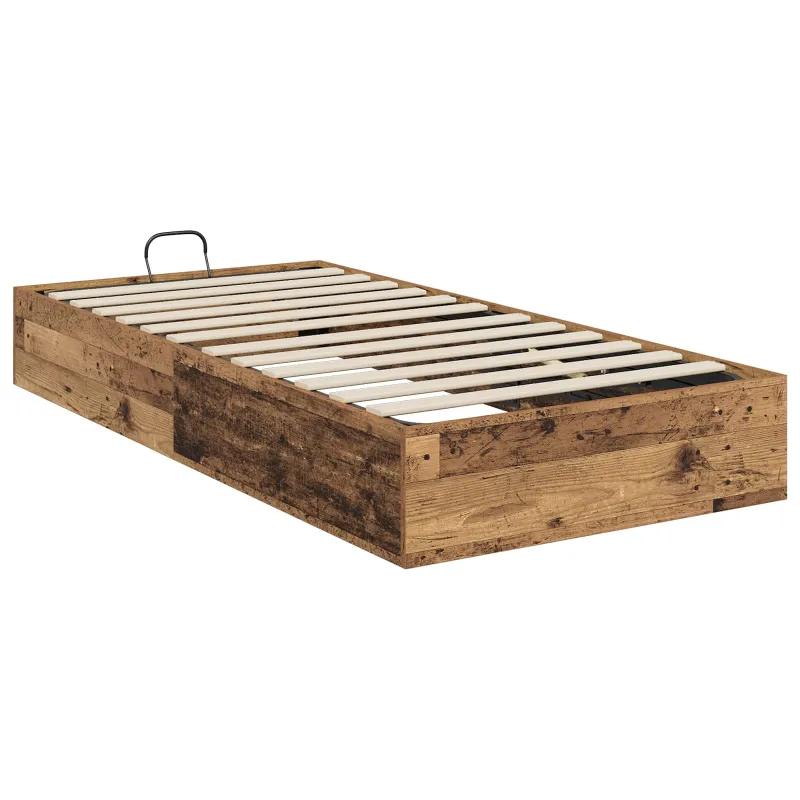 Otomano lovos rėmas su saugykla Senas medis 203 x 100 x 25 cm