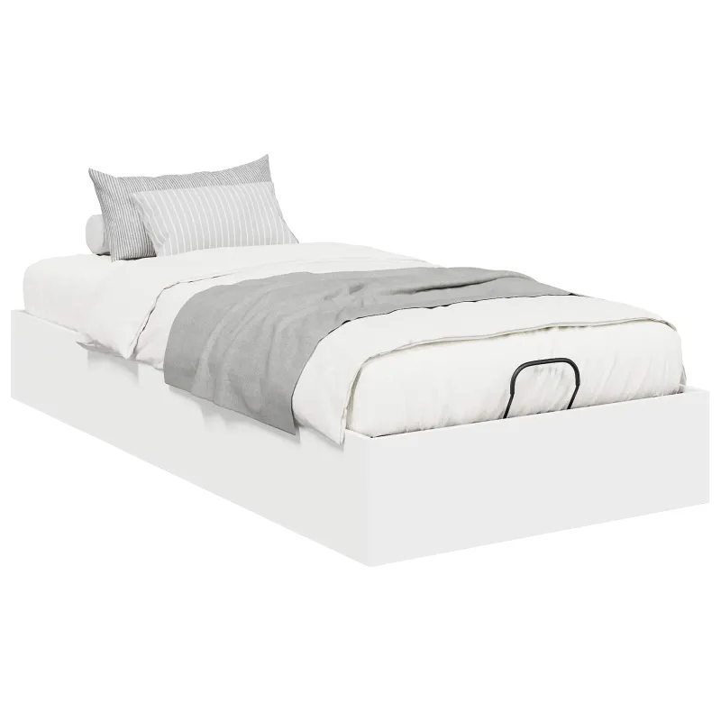 Otomano lovos rėmas Baltas 203 x 90 x 25 cm Dirbtinė mediena
