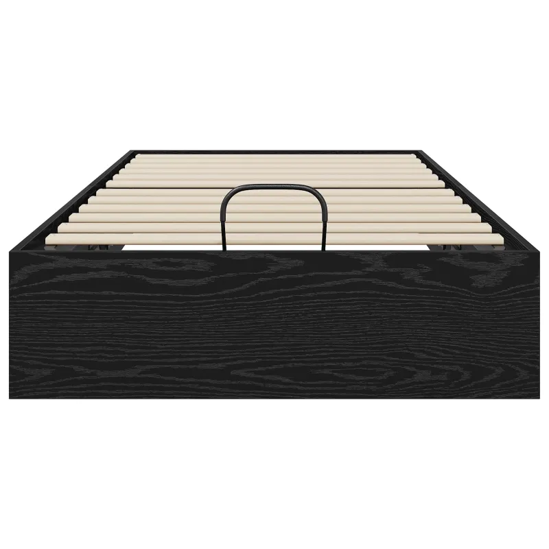 Otomano lovos rėmas su saugykla Juodas Ąžuolas 203 x 90 x 25 cm