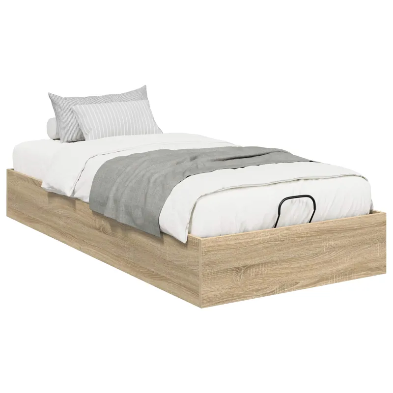 Otomano lovos rėmas su saugykla Sonoma ąžuolas 203 x 90 x 25 cm