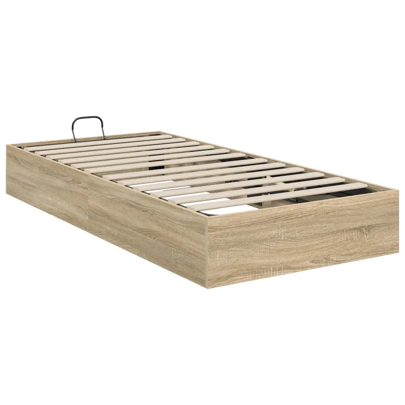 Otomano lovos rėmas su saugykla Sonoma ąžuolas 193 x 90 x 25 cm