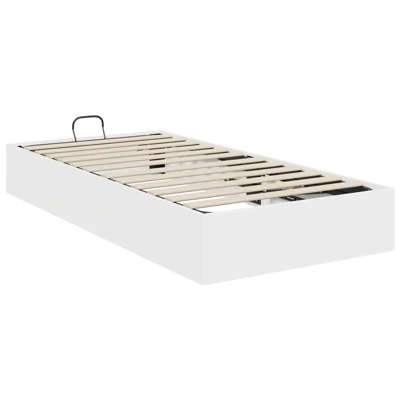 Otomano lovos rėmas Baltas 75,5 x 190 cm Dirbtinė mediena