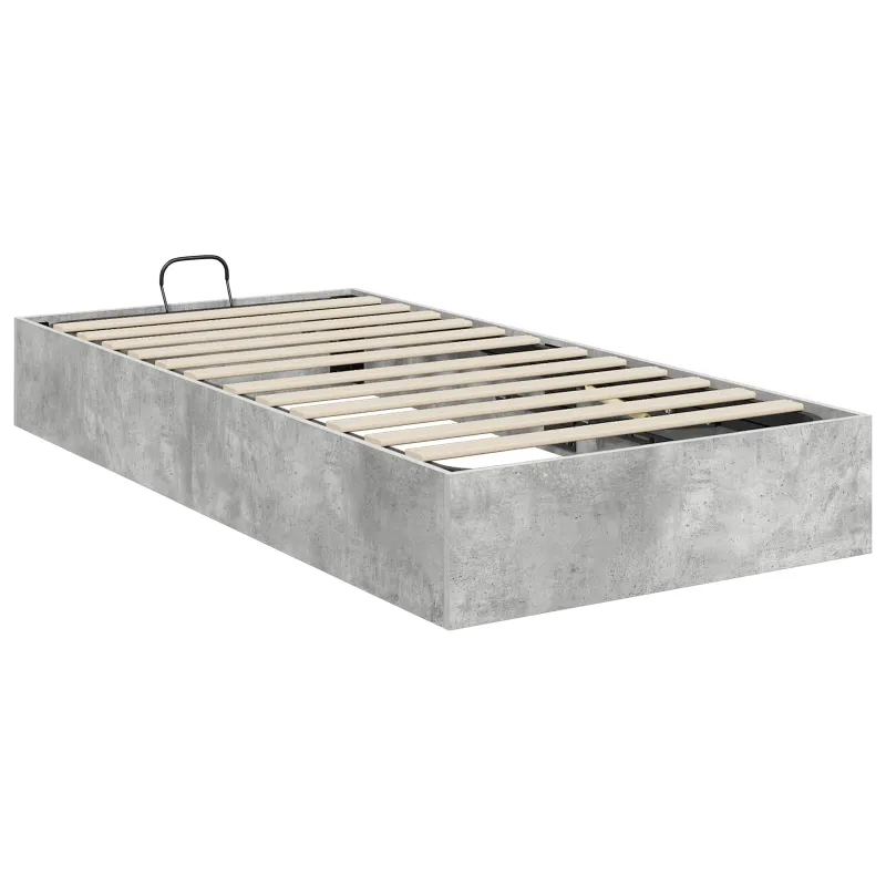 Otomano lovos rėmas Betono Pilka 75,5 x 190 cm Dirbtinė mediena
