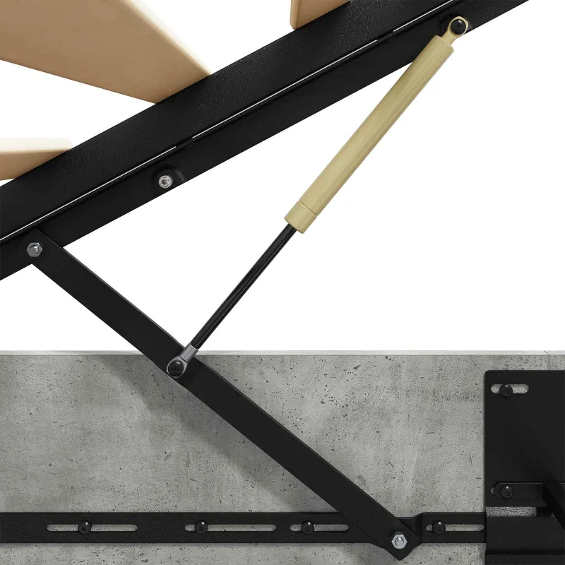 Otomano lovos rėmas Betono Pilka 75,5 x 190 cm Dirbtinė mediena
