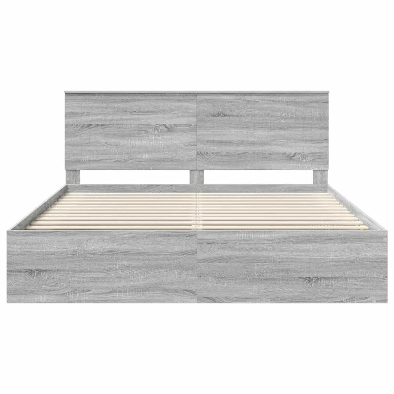Lovos rėmas Pilkas Sonoma 200 x 200 cm Kietos pušies mediena