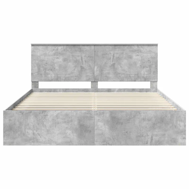 Lovos rėmas Betoninė 180 x 200 cm Kietos pušies mediena