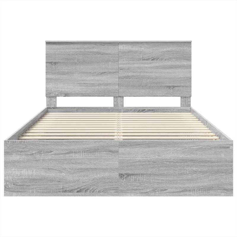 Lovos rėmas Pilkas Sonoma 150 x 200 cm Kietos pušies mediena