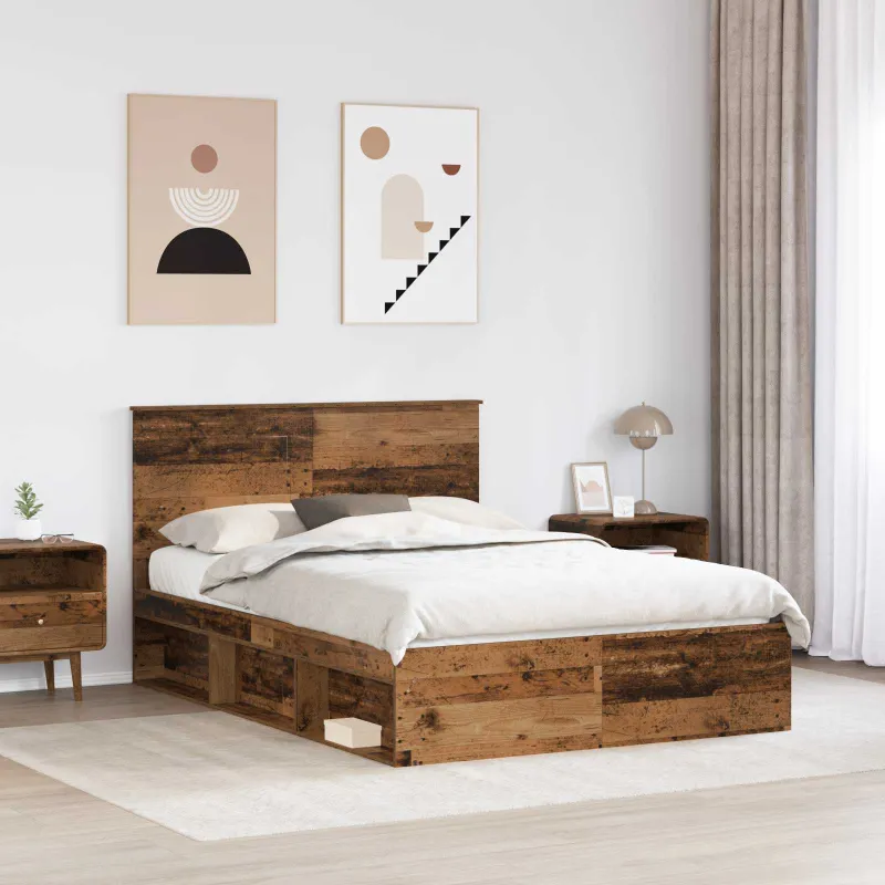 Lovos rėmas Senas medis 150 x 200 cm Kietos pušies mediena