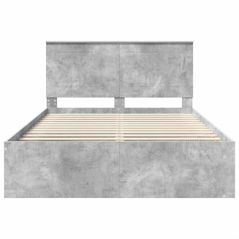 Lovos rėmas Betoninė 140 x 190 cm Kietos pušies mediena