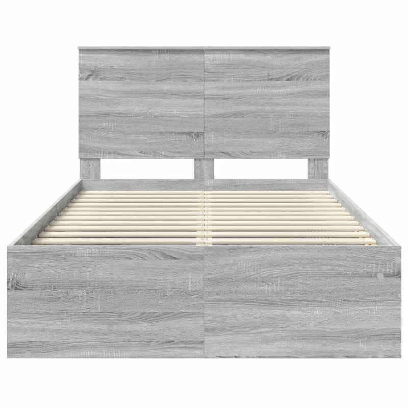 Lovos rėmas Pilkas Sonoma 120 x 190 cm Kietos pušies mediena